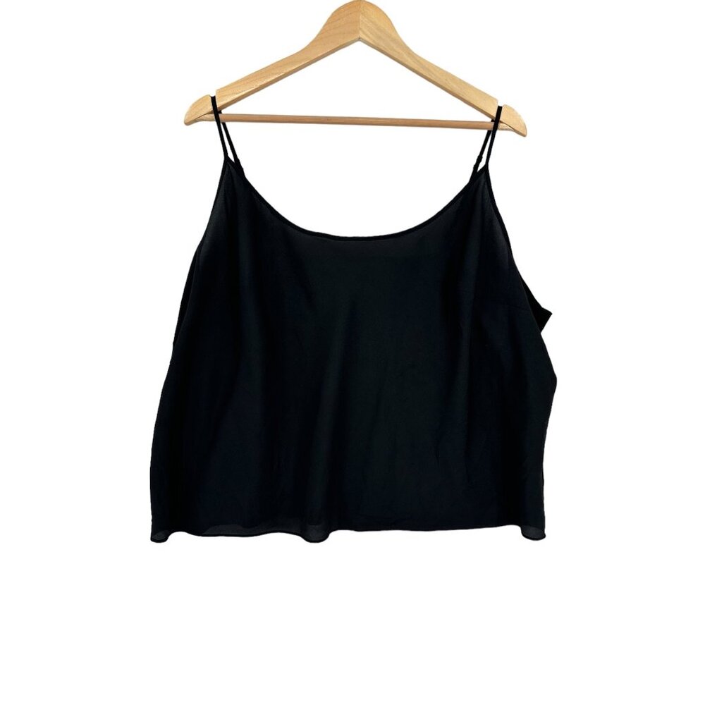 Talbots Camisole Womens Size‎ 22W Petite Cropped Fairygoth Whimsigoth Black